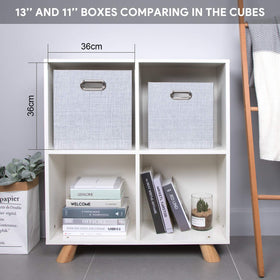 Posprica set of 4 collapsible storage cubes for versatile home organization.
