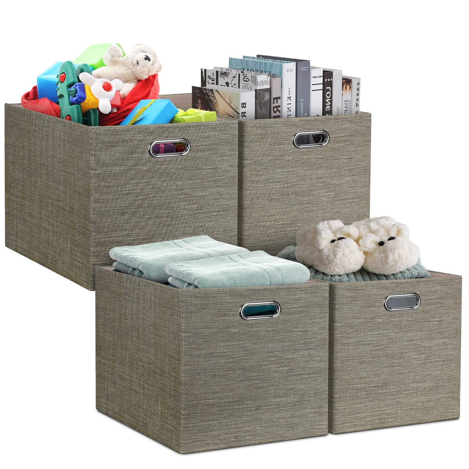Posprica storage cube 13x15x13 in coffee for IKEA Kallax shelves.