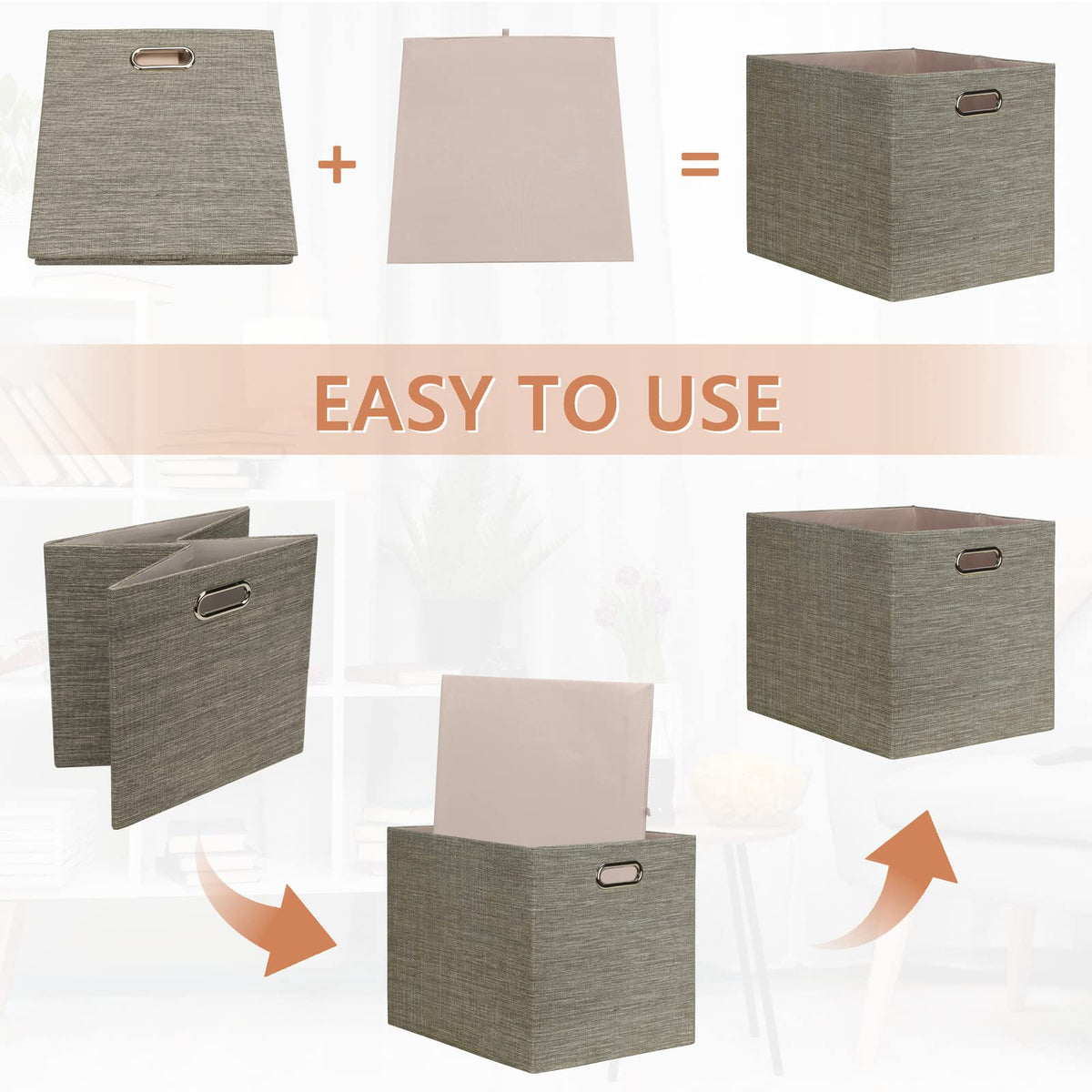 Posprica storage bin for toys and books in coffee finish.