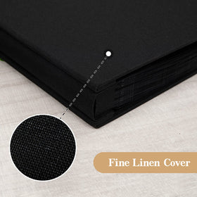potricher black linen hardcover offers durable, timeless style