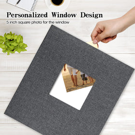 Potricher cover window design for quick photo swaps