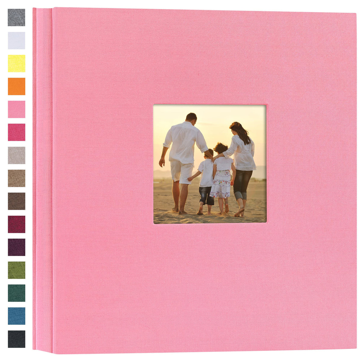Potricher linen hardcover photo album with 600 pockets keeps memories neatly stored.