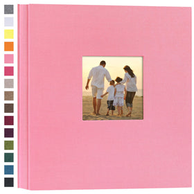 Potricher linen hardcover photo album with 600 pockets keeps memories neatly stored.