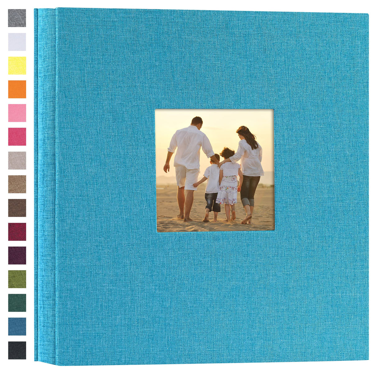 Potricher linen hardcover photo album with 600 pockets for organized memories.
