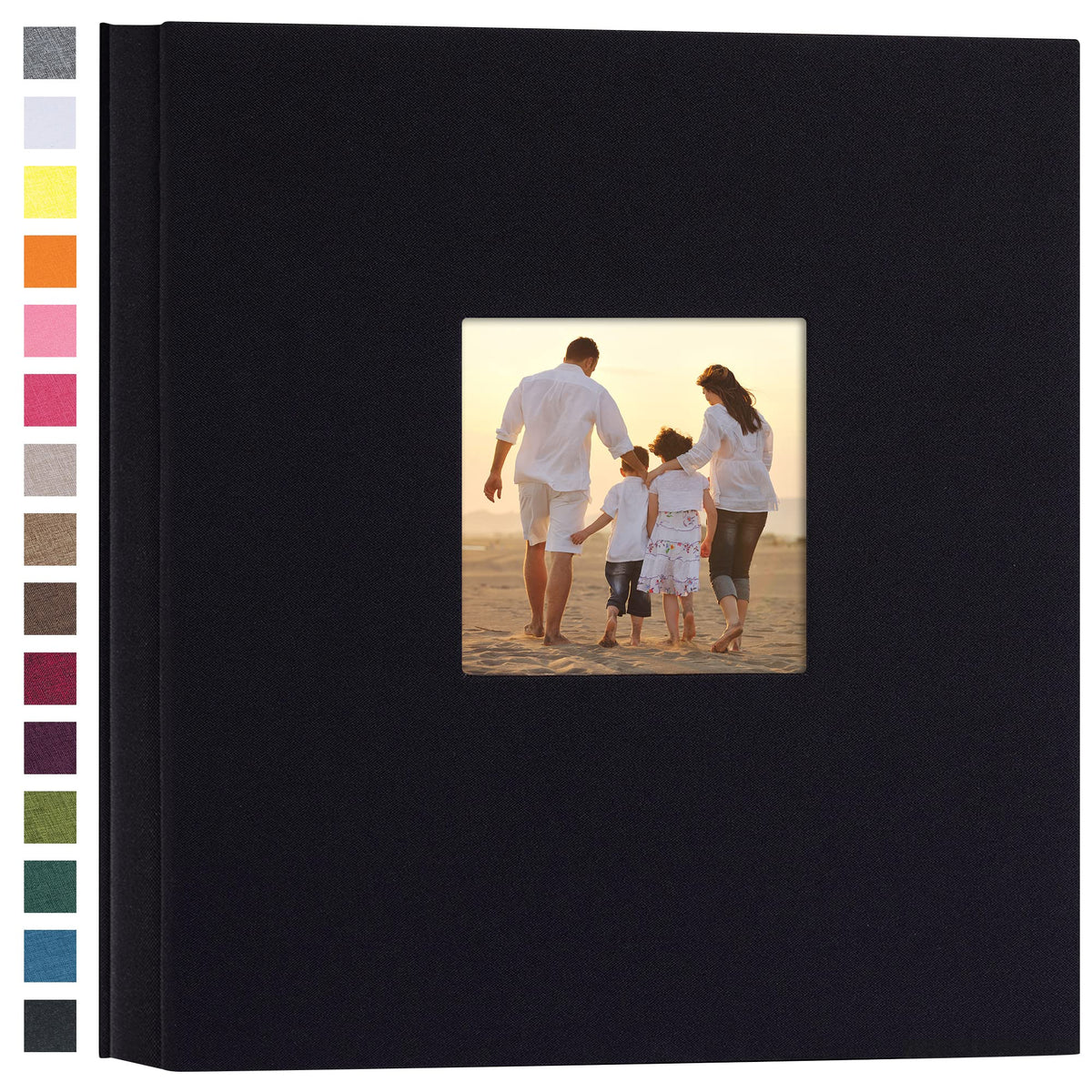 Potricher linen hardcover album cover close-up showing durable craft for memories.