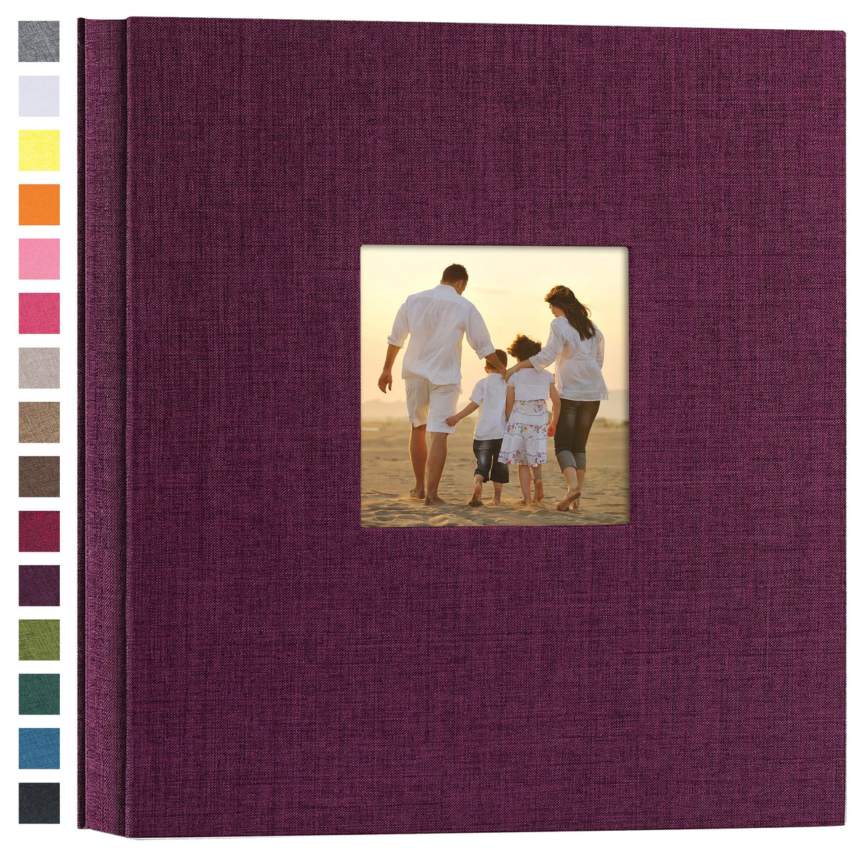 Potricher linen hardcover front cover shows durable, stylish memory protection
