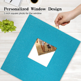 Potricher photo album cover window design lets you swap the photo anytime.