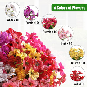 Powbrace living room decor with lifelike silk petals and flexible stems