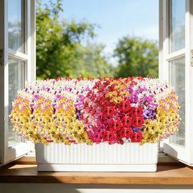 Powbrace UV-resistant silk petals stay vibrant in sunlight outdoors