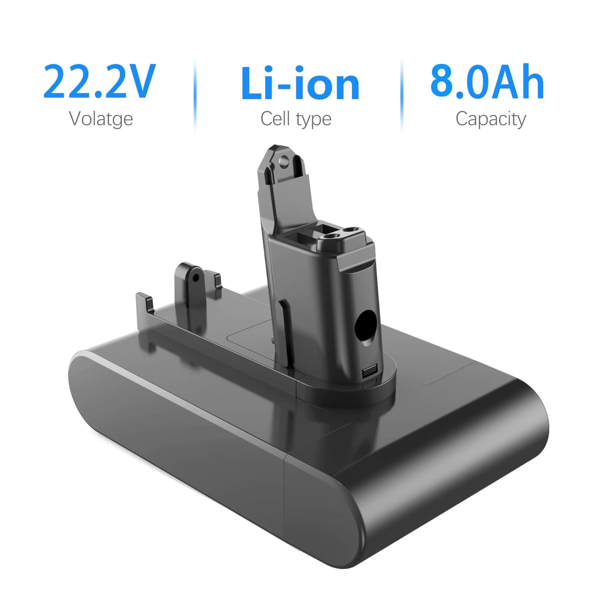 Powtree compatible battery installation for DC31-DC34-DC35, easy replacement