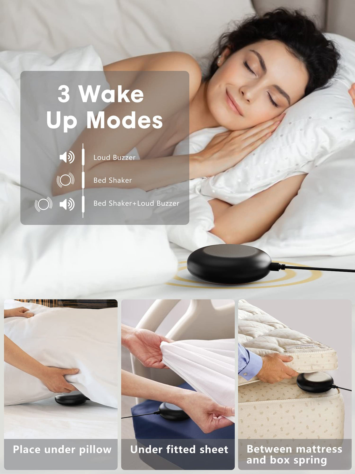 PPLEE dual alarms with snooze for two schedules in one clock