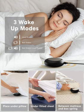 PPLEE dual alarms with snooze for two schedules in one clock
