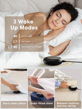 PPLEE dual alarms with snooze for separate schedules and flexibility.