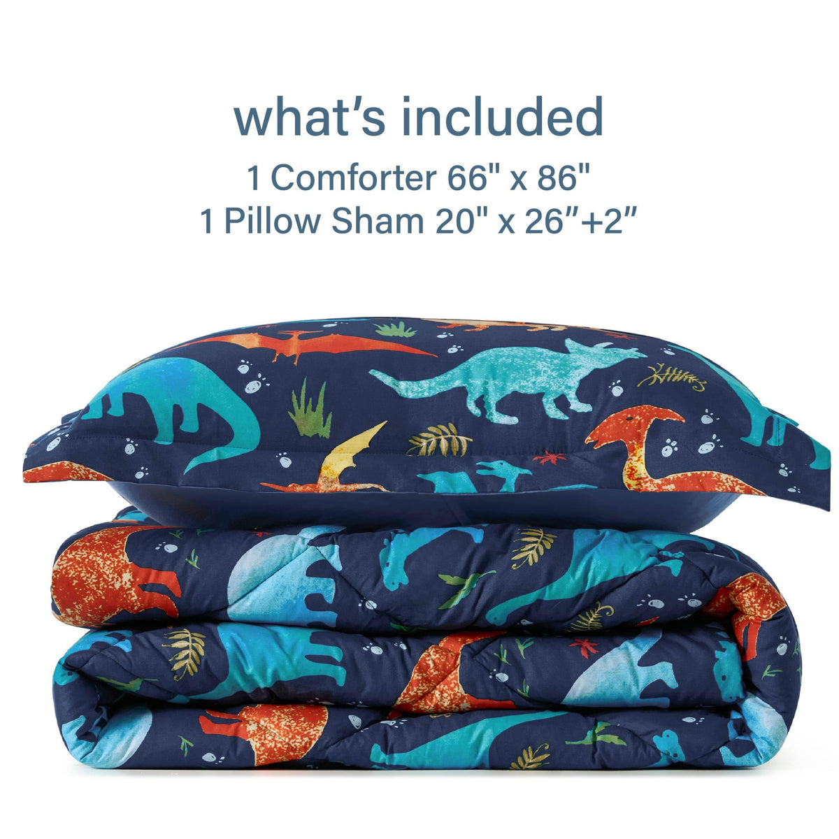 PPOLCA twin-size kids bedding set fits standard youth beds.