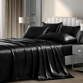 P Pothuiny queen satin flat sheet offering generous size for year-round comfort.