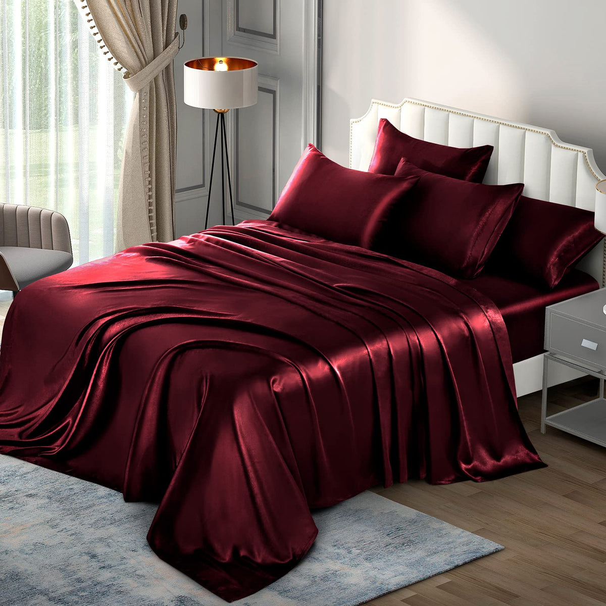 P Pothuiny king flat sheet with ample drape and size
