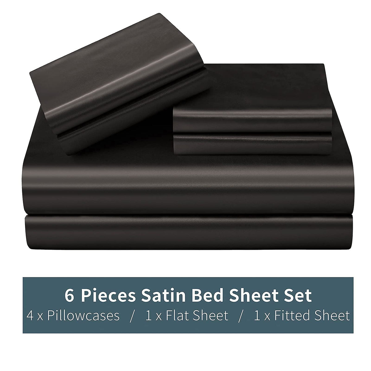 P Pothuiny Satin Sheets King texture closeup, smooth glossy finish