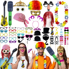 PPXMEEUDC 69PCS colorful photo booth crowns for festive wedding photos