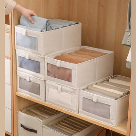 Pradnel environmentally-friendly linen closet bins add natural style to spaces.