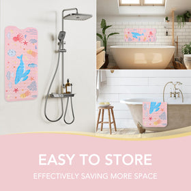 PRATIQUE bath mat drainage holes pattern helps water drain efficiently