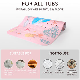 PRATIQUE bath mat is machine washable for easy cleaning