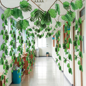 Preboun jungle backdrop enhances indoor or outdoor spaces with realistic greenery