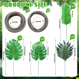 Preboun tropical palm leaves bundle adds lifelike texture to backdrops and props