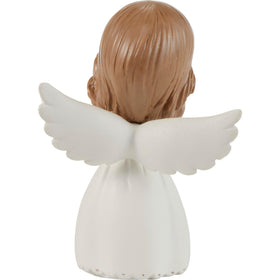 Precious Moments 3-inch angel figurine close-up showing craftsmanship.