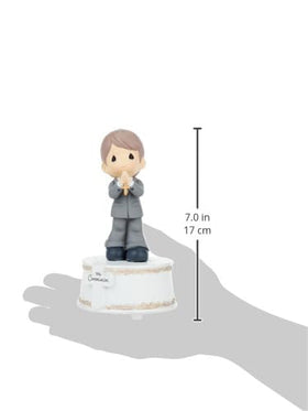 Precious Moments detailed base with sculpted accents adds depth to shelf display
