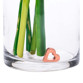 Pure copper charm offers a penny alternative for vase water