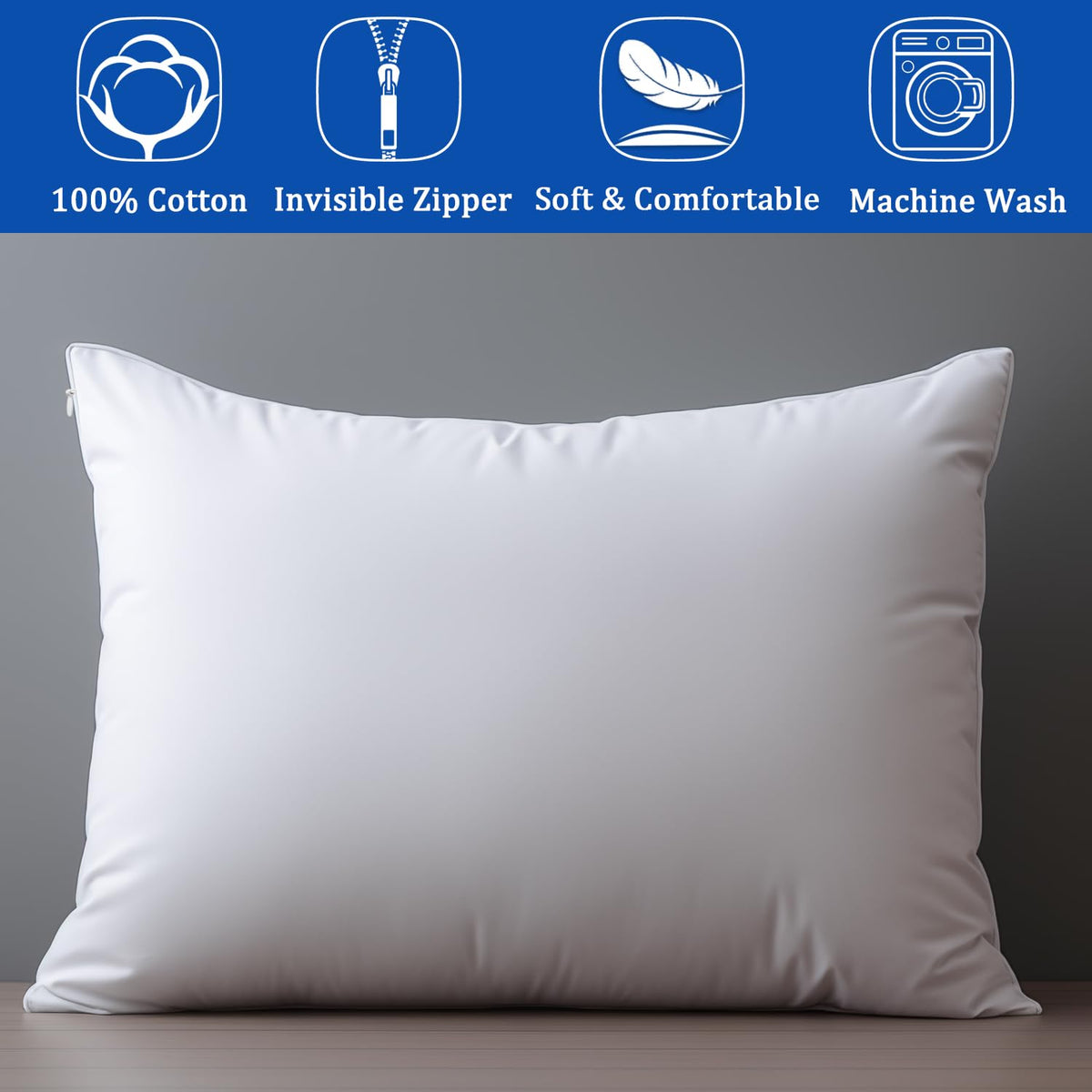 Precoco pillow cases sized 20x30 inches to fit queen pillows.
