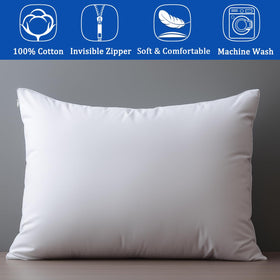 Precoco pillow cases sized 20x30 inches to fit queen pillows.