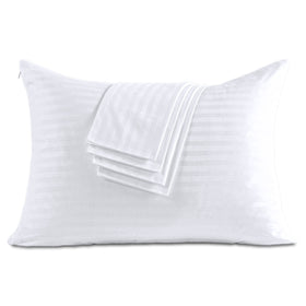 Precoco pillow protectors care label indicates machine washable upkeep