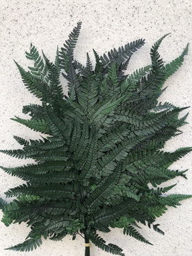 Prefleur preserved ferns wedding garland in dark green for elegant ambience.