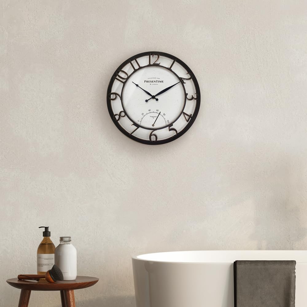 Presentime 13-inch size fits both indoor and outdoor walls without crowding.