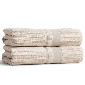 Preston Lane Douro bath towel pair in Clay, plush softness for daily spa-like comfort.