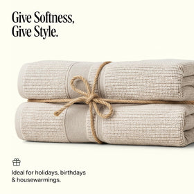 Preston Lane Douro hand towel demonstrating quick-dry feel.