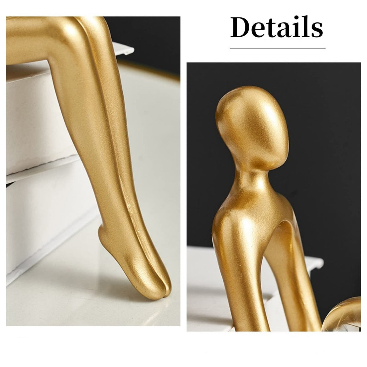 Prettidecor gold thinker pose future encourages contemplation