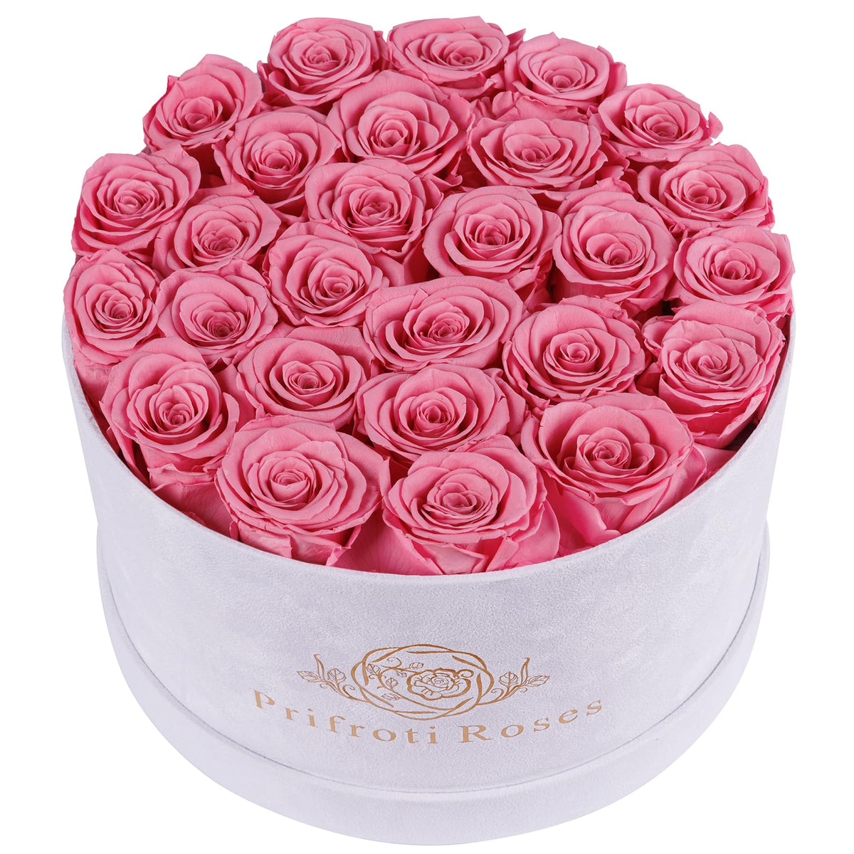 Prifroti 27 Flowers Collection in a white velvet box offers a lasting keepsake gift.