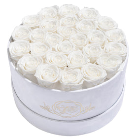 Prifroti 27-flowers in luxury suede box, a lasting keepsake for special occasions.