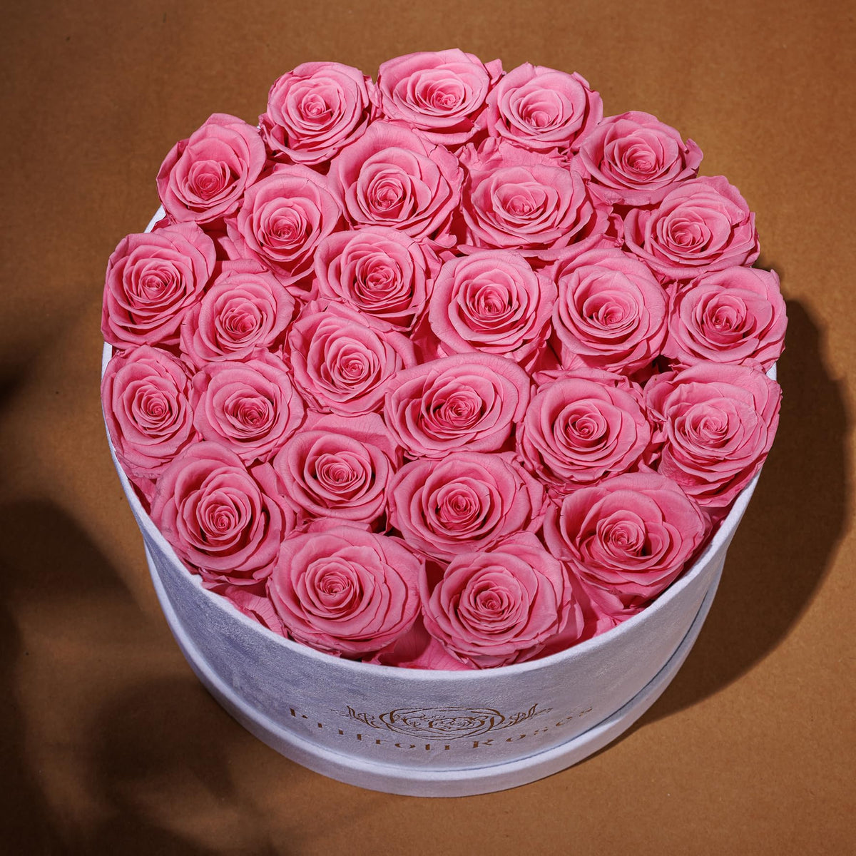 Prifroti red preserved rose showcases vibrant color for anniversaries and celebrations.