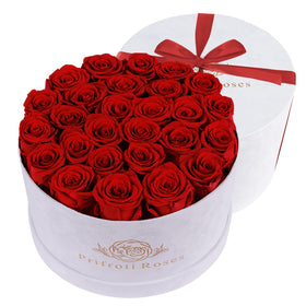Royal blue preserved rose close-up for bold, elegant gifting.