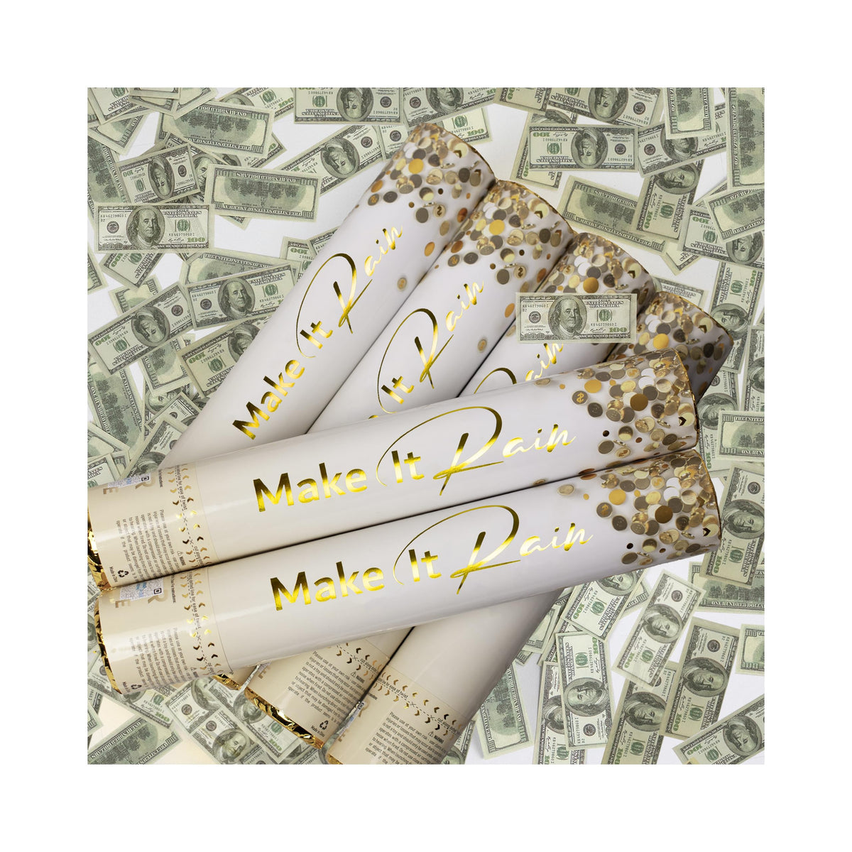 PrimePure Confetti Cannon Poppers in a 6-pack for quick celebration bursts.