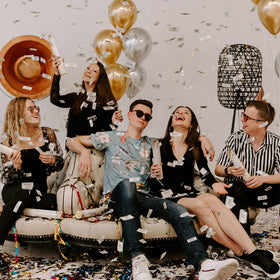PrimePure mini dollar-confetti bursts for playful money moments at parties.
