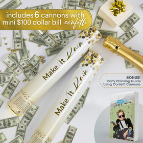 PrimePure Money Confetti Shooter bursts green bills for memorable photos.