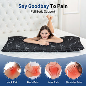 Primesoft full body pillow removable pillowcase demonstrates breathable rayon fabric for cool, dry nights.
