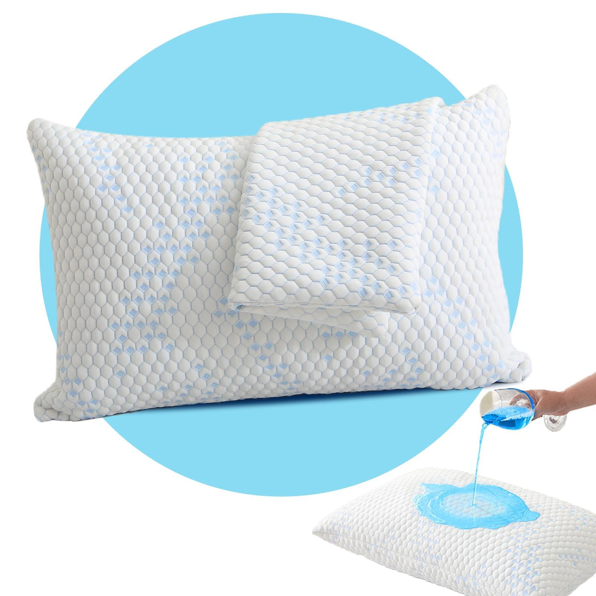 Primesoft pillow protectors close-up showing waterproof layer protecting pillow from spills