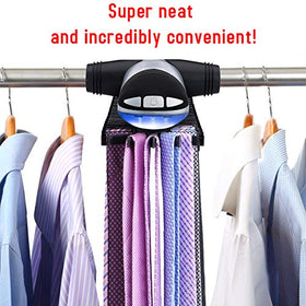 Primode tie rack holds up to 72 ties for organized storage
