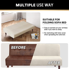 PrinceDeco futon slipcover stitching detail underscores durable seam and neat finish