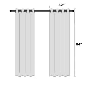 PrinceDeco natural linen curtains two-panel setup ready for easy installation